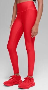 New Alo Airlift Winter Warm High-Waist Legging, Bright Red, Size XS